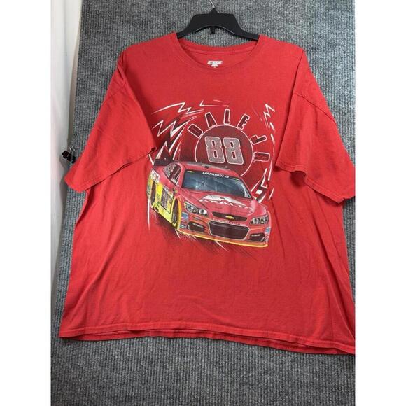 Dale Earnhardt Jr. 88 Adult 3XL Red TShirt NASCAR Hendrick Motors 2016 2-Sided - Picture 2 of 12